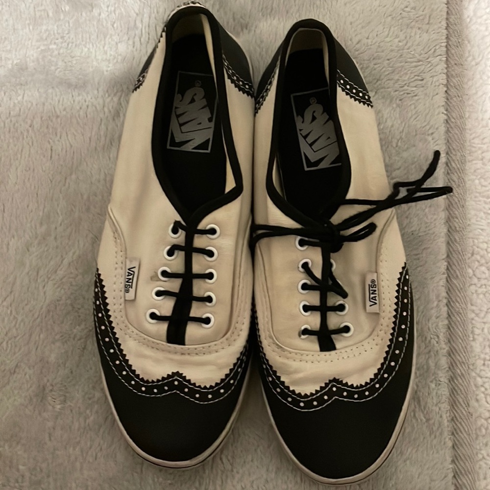 White and Black Vans